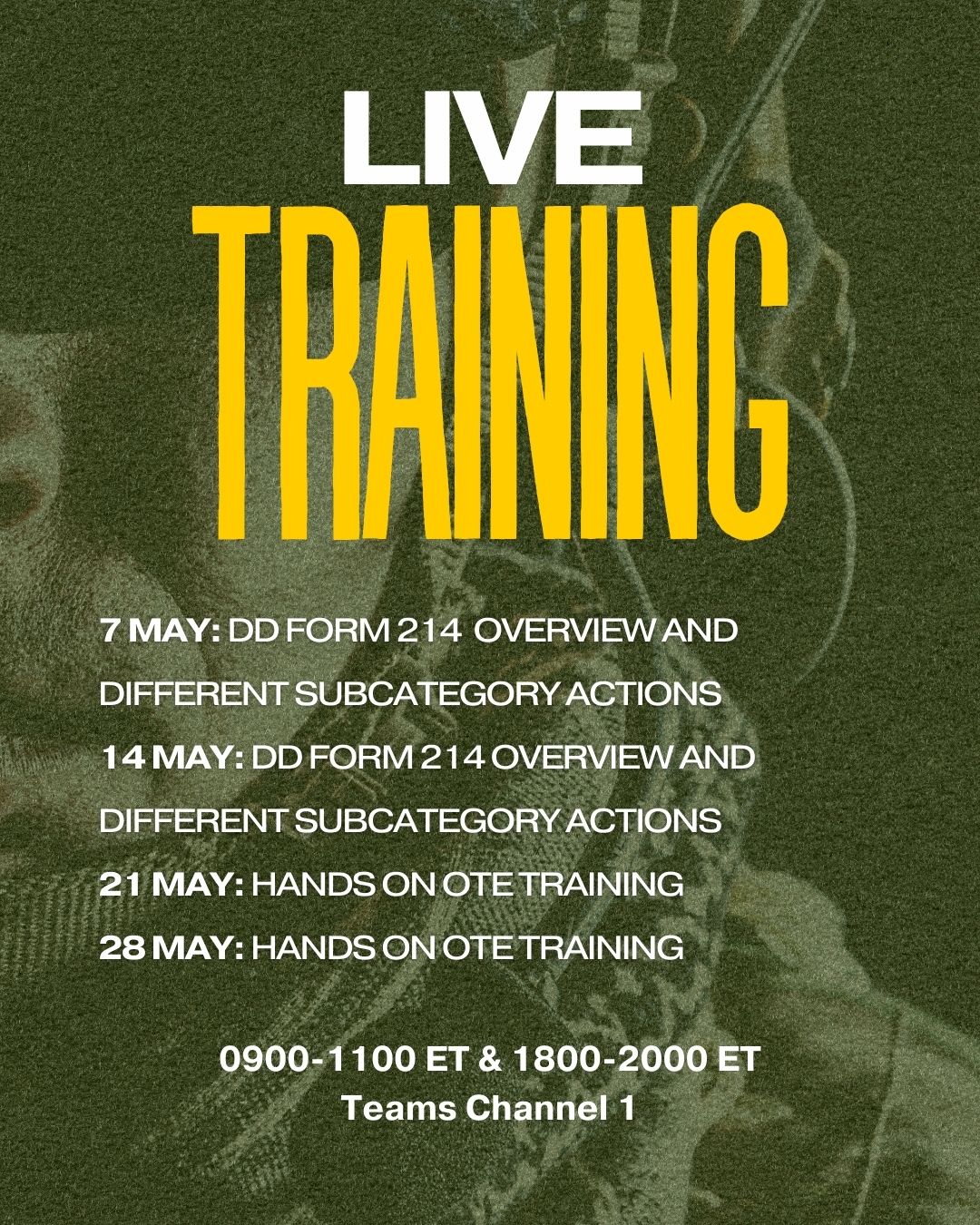 May Drive The Change Training